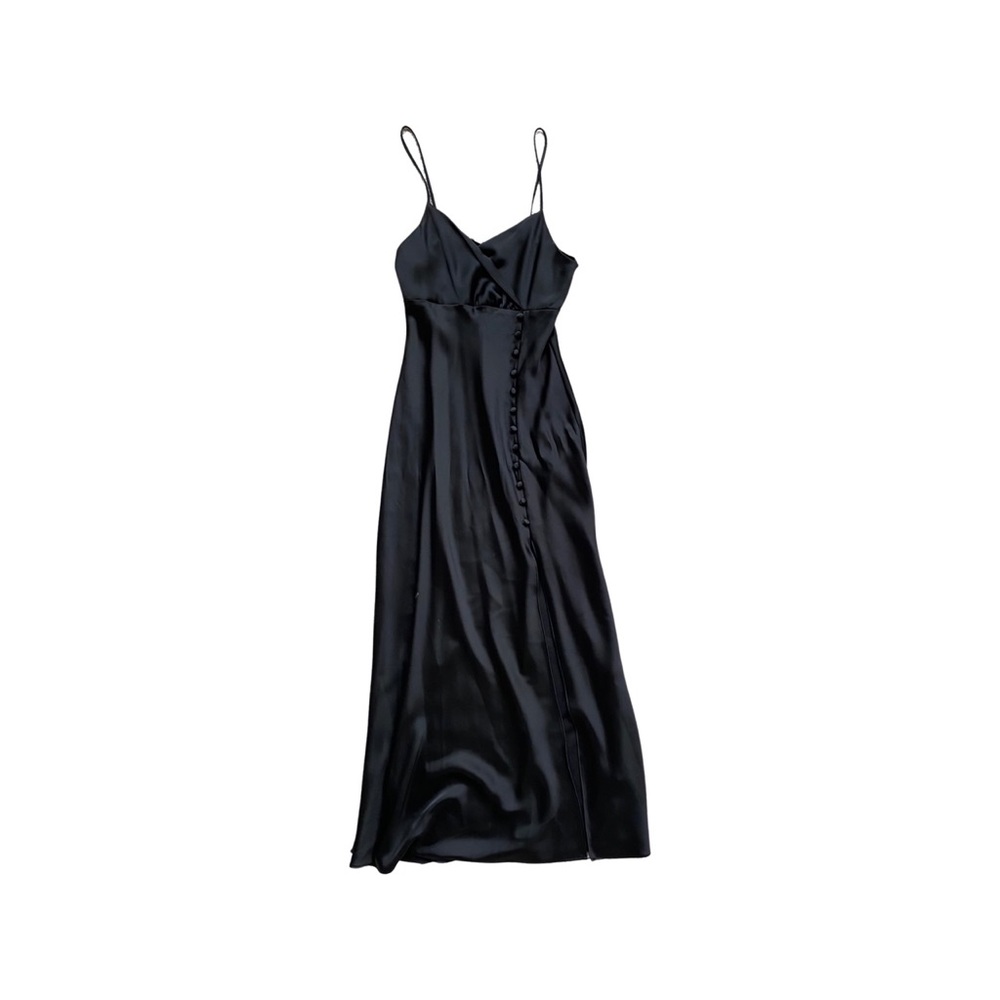 Long black dress with slit